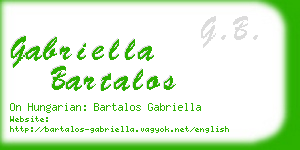 gabriella bartalos business card